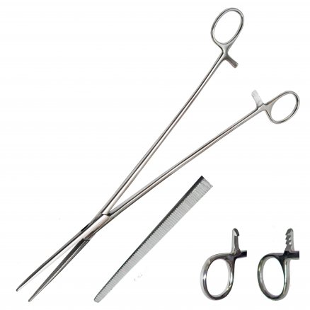 Затискач кровоспинний, по Spencer-Wells, зубчатий, прямий № 3